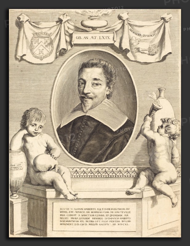 Claude Mellan (French, 1598 - 1688), Jean Habert de Monturor, engraving