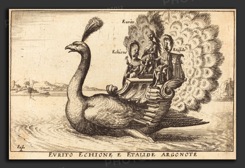 Balthasar Moncornet after Remigio Cantagallina (French, c. 1600 - 1668), Evrito Echione e Etalide Argonote, etching on laid paper