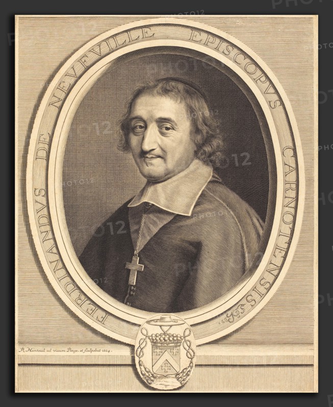 Robert Nanteuil (French, 1623 - 1678), Ferdinand de Neufville, engraving