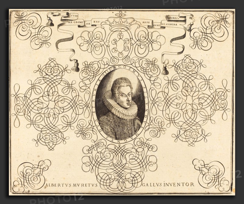 Albert Muret (French, active 17th century), Cosimo II de' Medici, probably 1609-1621, engraving