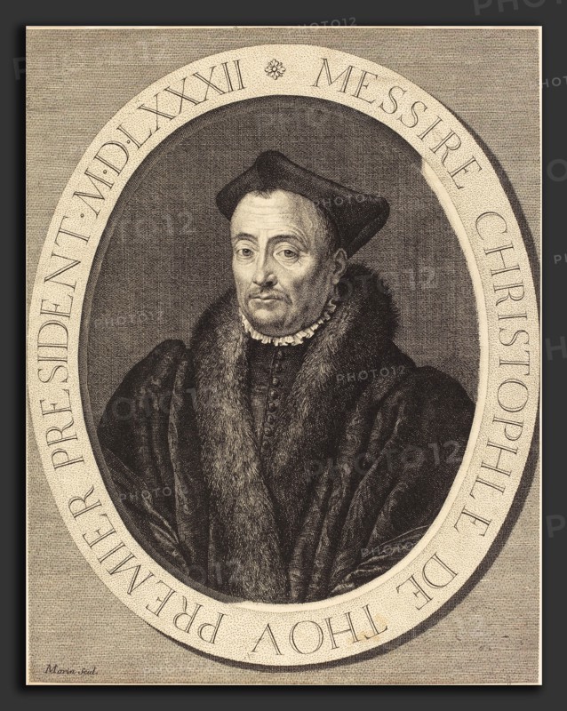 Jean Morin (French, c. 1600 - 1650), Christophe de Thou, etching and engraving