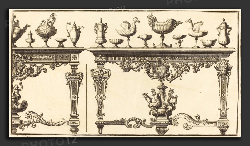 Pierre Lepautre (French, 1660 - 1744), Livre de Tables, etching