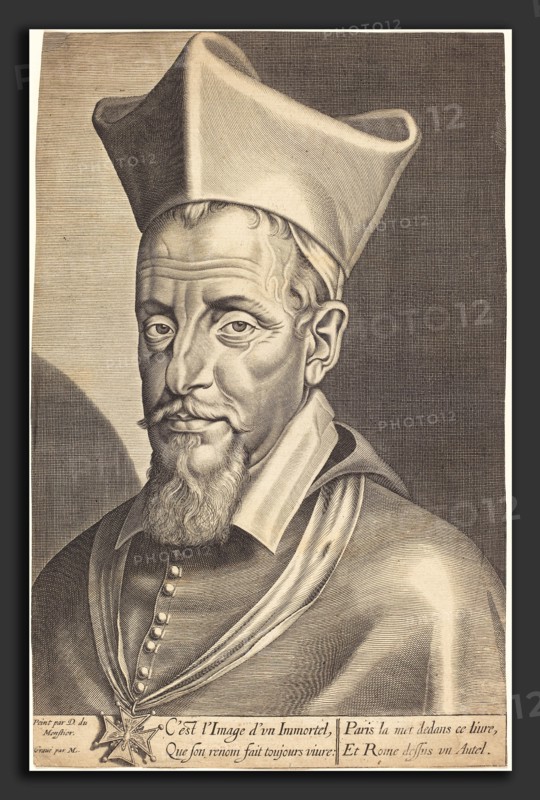 Michel Lasne after Daniel Dumonstier (French, 1590 or before - 1667), FranÃ§ois La Rochefoucauld, engraving on laid paper