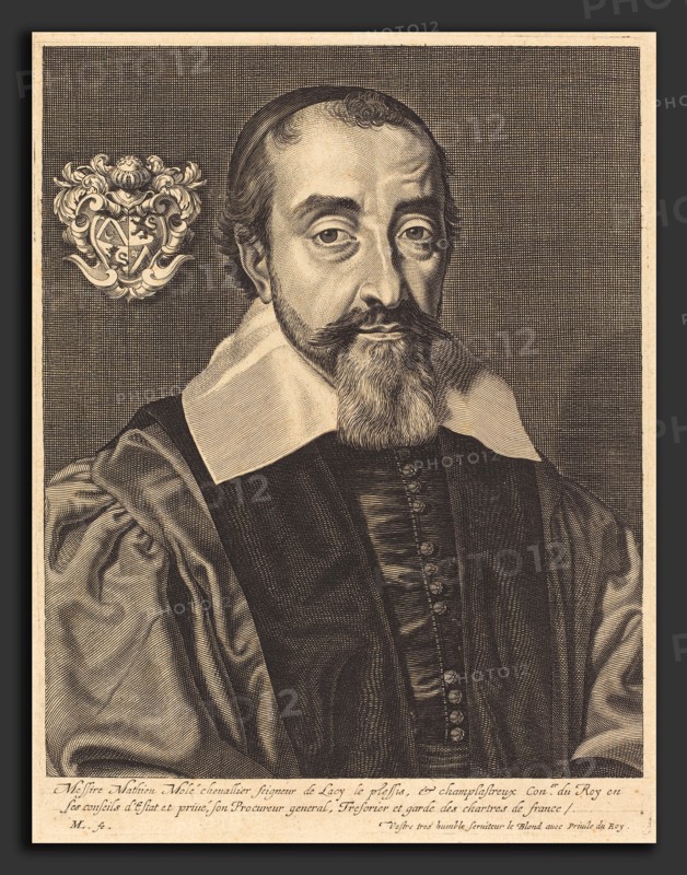 Michel Lasne (French, 1590 or before - 1667), Mathieu Mole, engraving on laid paper