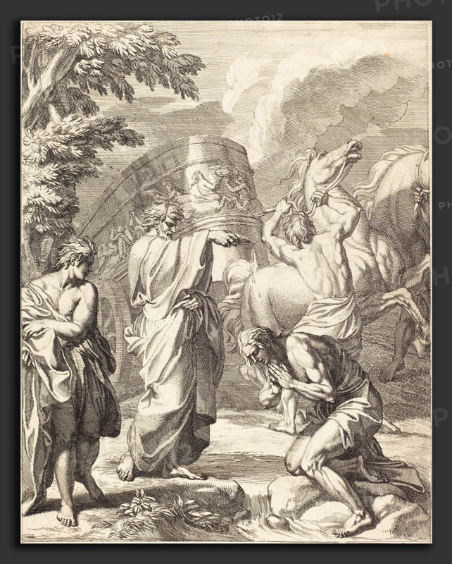 Louis Cheron (French, 1660 - 1725), Baptism of the Eunuch, etching