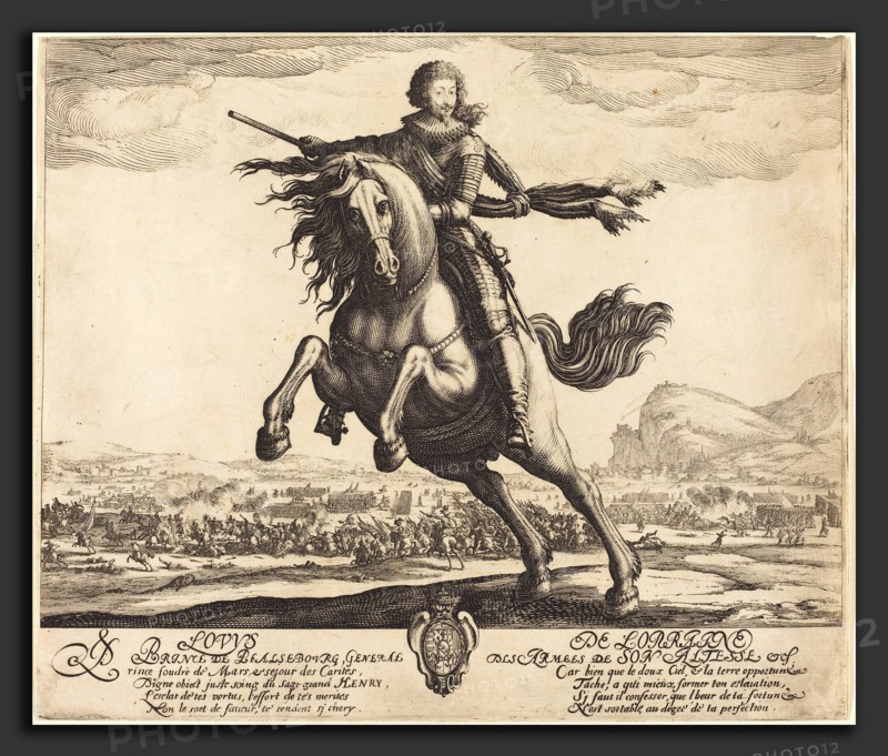 Jacques Callot (French, 1592 - 1635), Louis de Lorraine, Prince of Phalsbourg, c. 1621-1623, etching and engraving