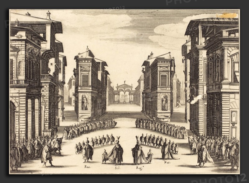 Jacques Callot (French, 1592 - 1635), Solimano, Act II, 1620, etching and engraving