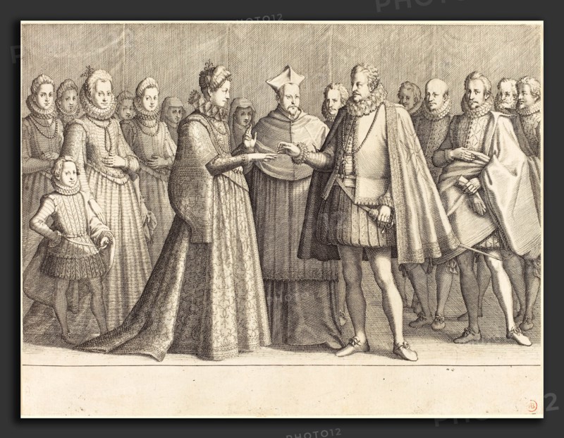 Jacques Callot (French, 1592 - 1635), The Marriage of Ferdinando and Christine of Lorraine, c. 1614, engraving