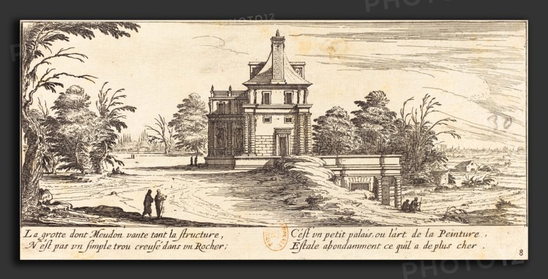 IsraÃ«l Silvestre (French, 1621 - 1691), Le Grotte de Meudon, 1655, etching