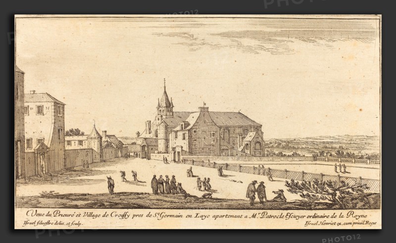 IsraÃ«l Silvestre (French, 1621 - 1691), Veue de Prieure et Village de Croissy, 1650, etching