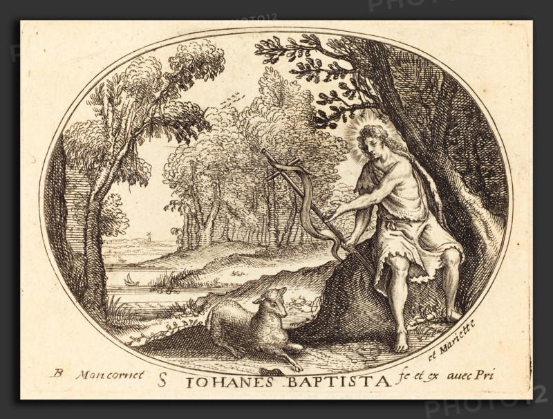 Balthasar Moncornet (French, c. 1600 - 1668), Saint John the Baptist, engraving