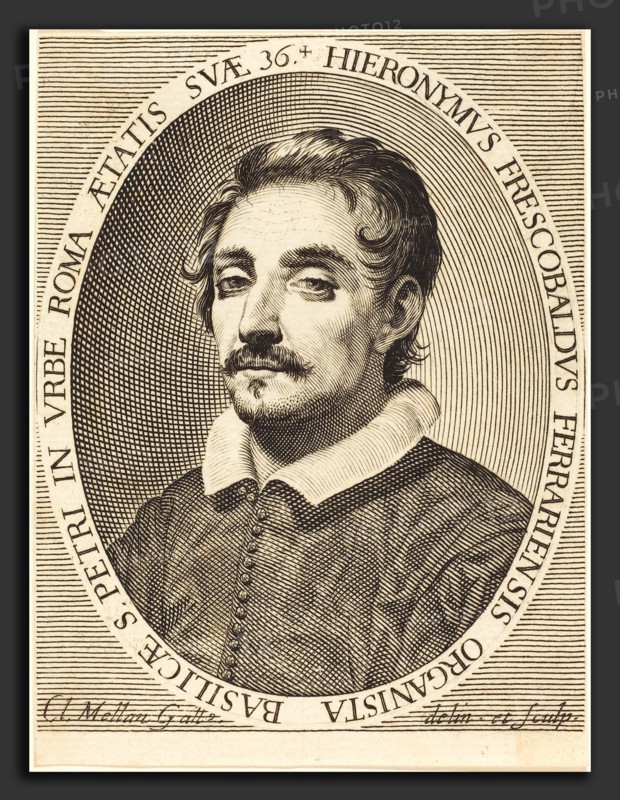 Claude Mellan (French, 1598 - 1688), Girolamo Frescobaldi, 1619, engraving on laid paper