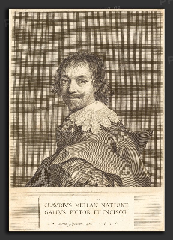 Claude Mellan (French, 1598 - 1688), Self-Portrait, 1635, engraving on laid paper