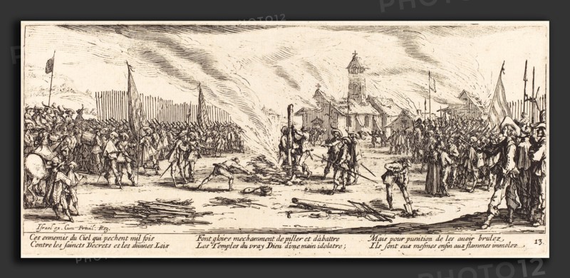 Jacques Callot (French, 1592 - 1635), The Stake, c. 1633, etching