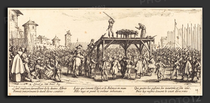 Jacques Callot (French, 1592 - 1635), The Wheel, c. 1633, etching