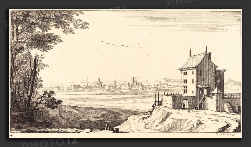 Sébastien Le Clerc I (French, 1637 - 1714), Landscape with City in Distance, 1673, etching