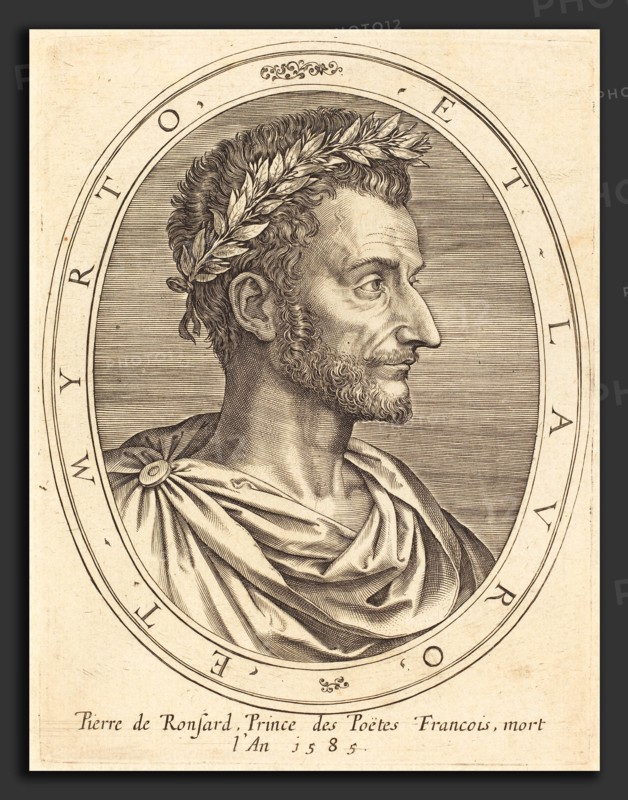 Michel Lasne (French, 1590 or before - 1667), Pierre de Ronsard, engraving on laid paper