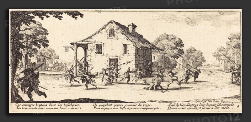 Jacques Callot (French, 1592 - 1635), Scene of Pillage, c. 1633, etching
