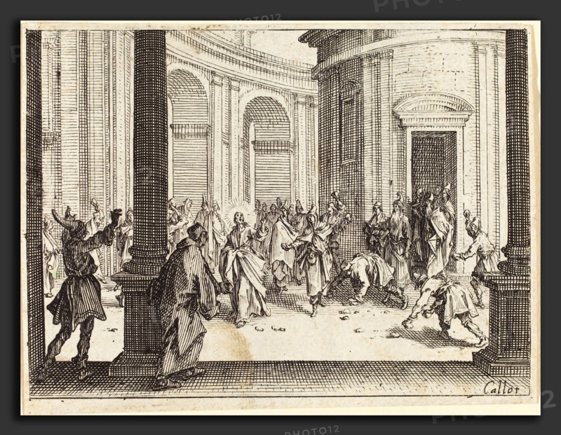 Jacques Callot (French, 1592 - 1635), Stoning of Jesus, 1635, etching