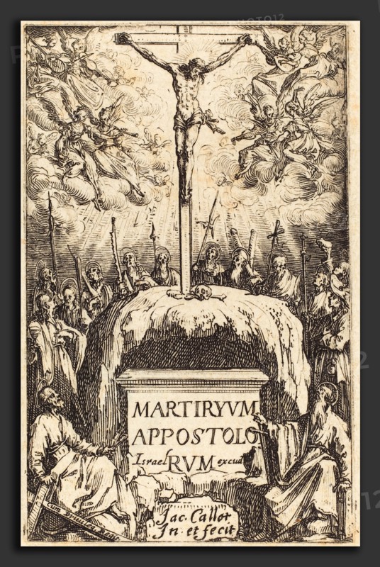 Jacques Callot (French, 1592 - 1635), Title Page for "The Martyrdoms of the Apostles", c. 1634-1635, etching
