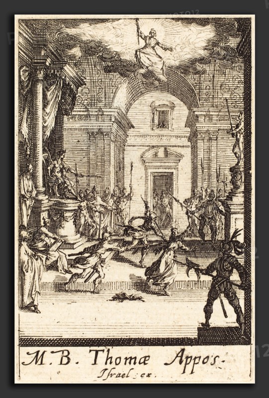 Jacques Callot (French, 1592 - 1635), The Martyrdom of Saint Thomas, c. 1634-1635, etching