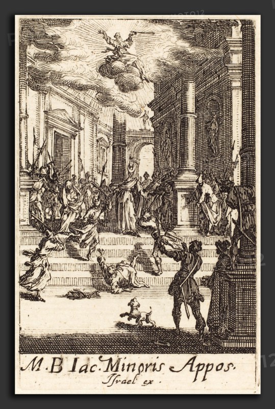 Jacques Callot (French, 1592 - 1635), The Martyrdom of Saint James Minor, c. 1634-1635, etching