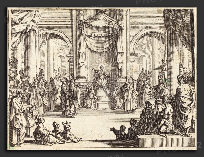 Jacques Callot (French, 1592 - 1635), Christ Disputing with the Doctors, 1635, etching