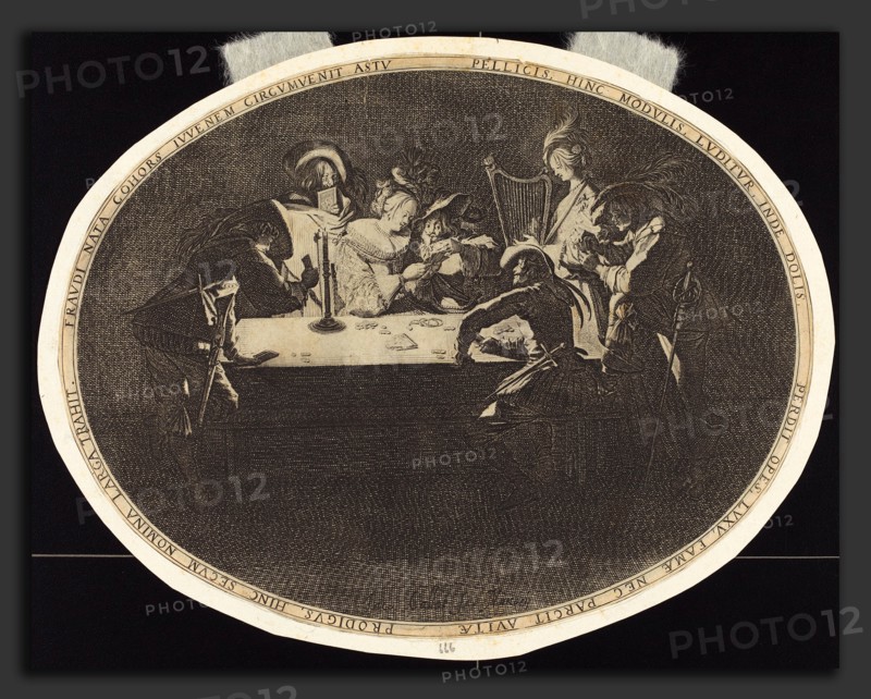 Jacques Callot (French, 1592 - 1635), The Card Players, c. 1628, etching and engraving