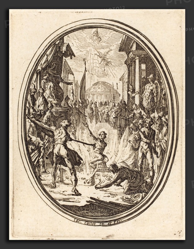 Jacques Callot (French, 1592 - 1635), The Martyrdom of Saint Lawrence, etching