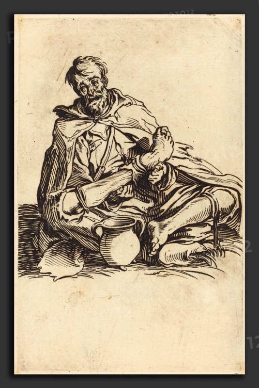 Jacques Callot (French, 1592 - 1635), The Sick Man, c. 1622, etching