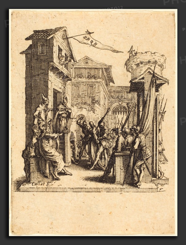Jacques Callot (French, 1592 - 1635), Christ before Caiaphas, c. 1624-1625, etching