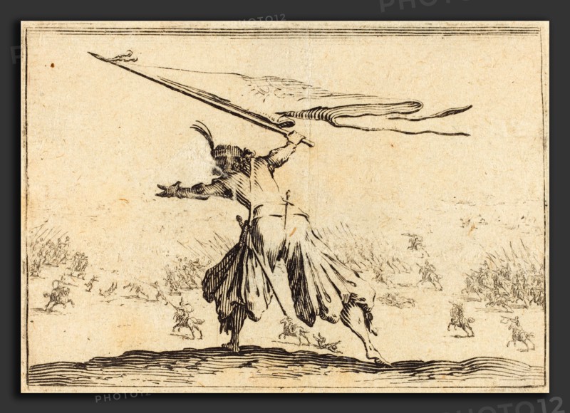 Jacques Callot (French, 1592 - 1635), Standard Bearer, c. 1622, etching