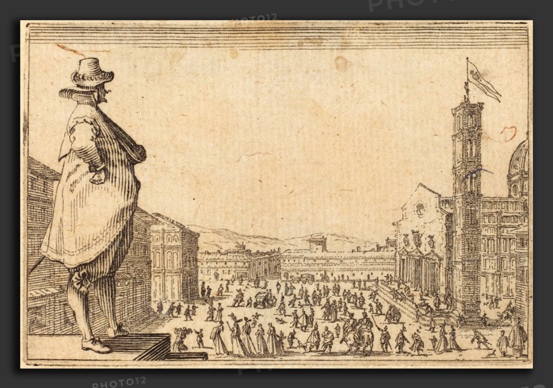 Jacques Callot (French, 1592 - 1635), Piazza del Duomo, Florence, c. 1622, etching