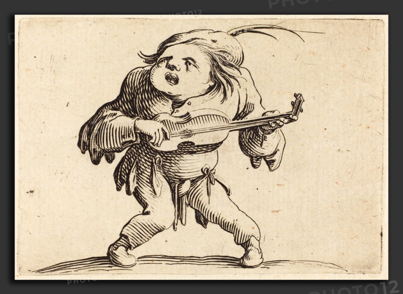 Jacques Callot (French, 1592 - 1635), The Guitar Player, c. 1622, etching and engraving