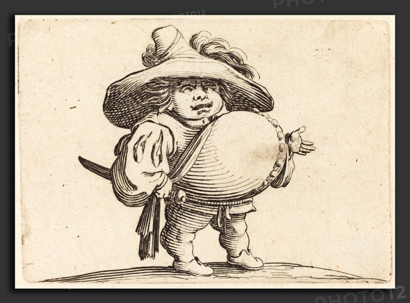 Jacques Callot (French, 1592 - 1635), Man with Big Belly, c. 1622, etching and engraving