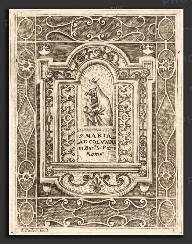 Jacques Callot (French, 1592 - 1635), The Virgin at the Column (La Vierge Ã  la colonne), 1608-1611, engraving