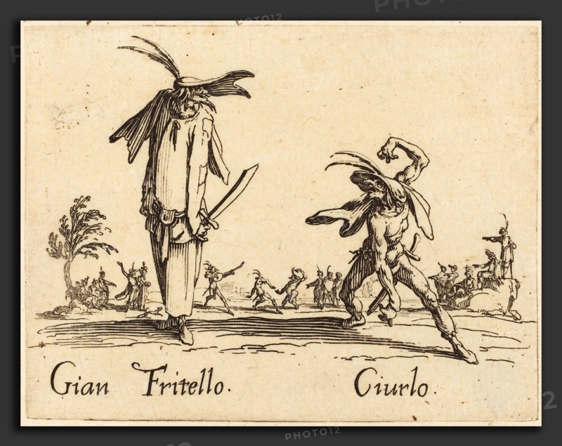 Jacques Callot (French, 1592 - 1635), Gian Fritello and Ciurlo, c. 1622, etching