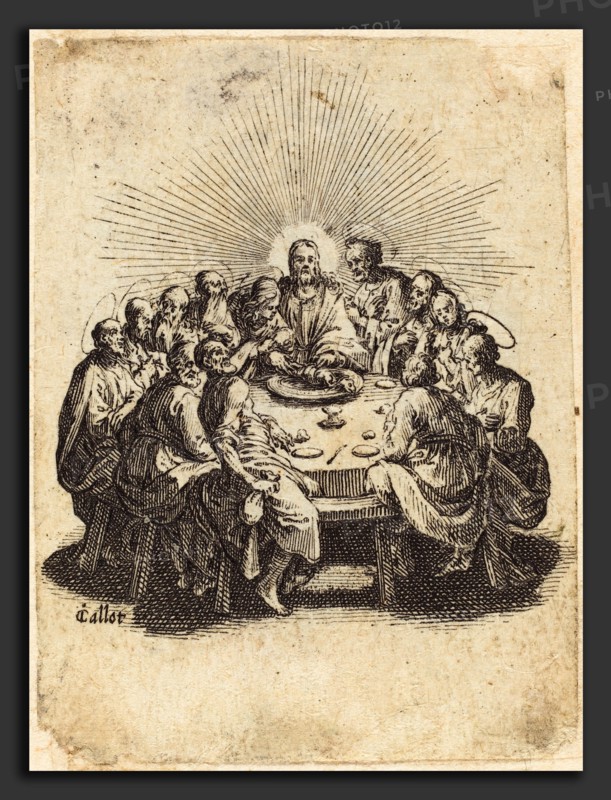 Jacques Callot (French, 1592 - 1635), The Last Supper, 1618, etching