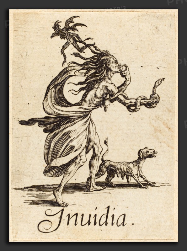 Jacques Callot (French, 1592 - 1635), Envy, probably after 1621, etching and engraving