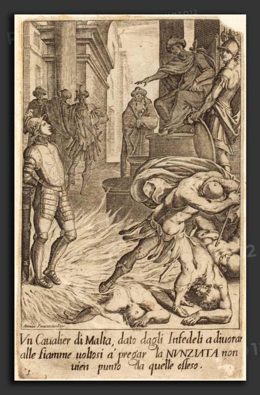 Jacques Callot after Antonio Circignani (French, 1592 - 1635), Knight of Malta, 1619, engraving