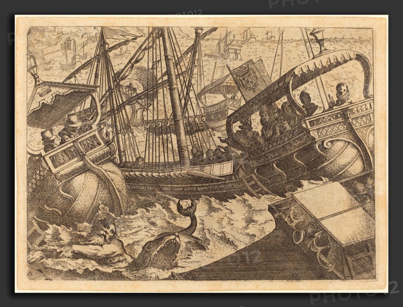 Jacques Callot (French, 1592 - 1635), Storm off the Coast of Barcelona, 1612, etching