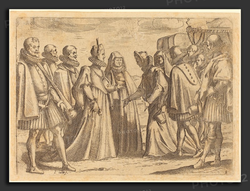 Jacques Callot (French, 1592 - 1635), Reception at Mantua, 1612, etching