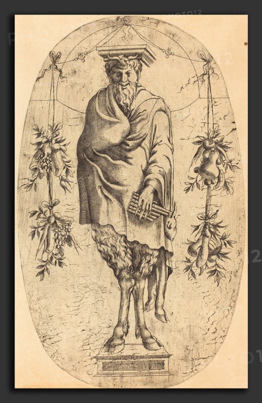 Jean Mignon (French, active 1543 - active c. 1545), Pan, etching