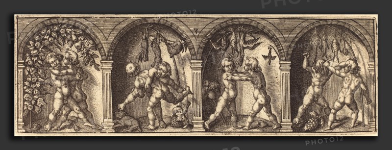 Master AD (French, active c. 1600), Les divers pourtraicts et figures III, c. 1600, engraving