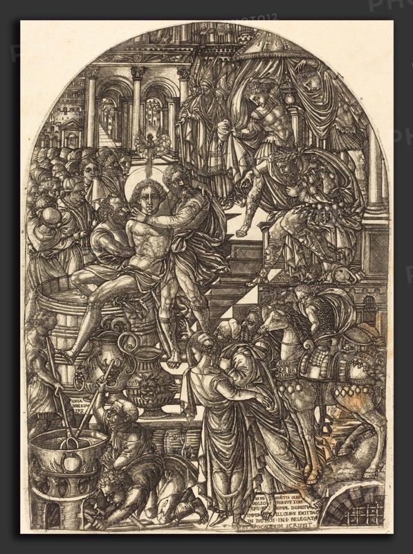 Jean Duvet (French, 1485 - c. 1570), The Martyrdom of Saint John the Evangelist, 1546-1556, engraving