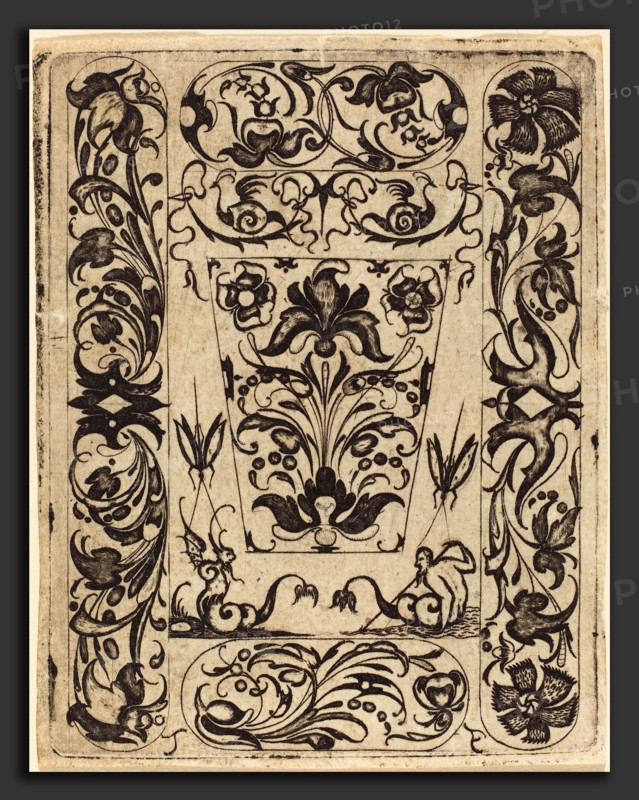 Master T.F. (French, active probably 16th century), Ornament, engraving