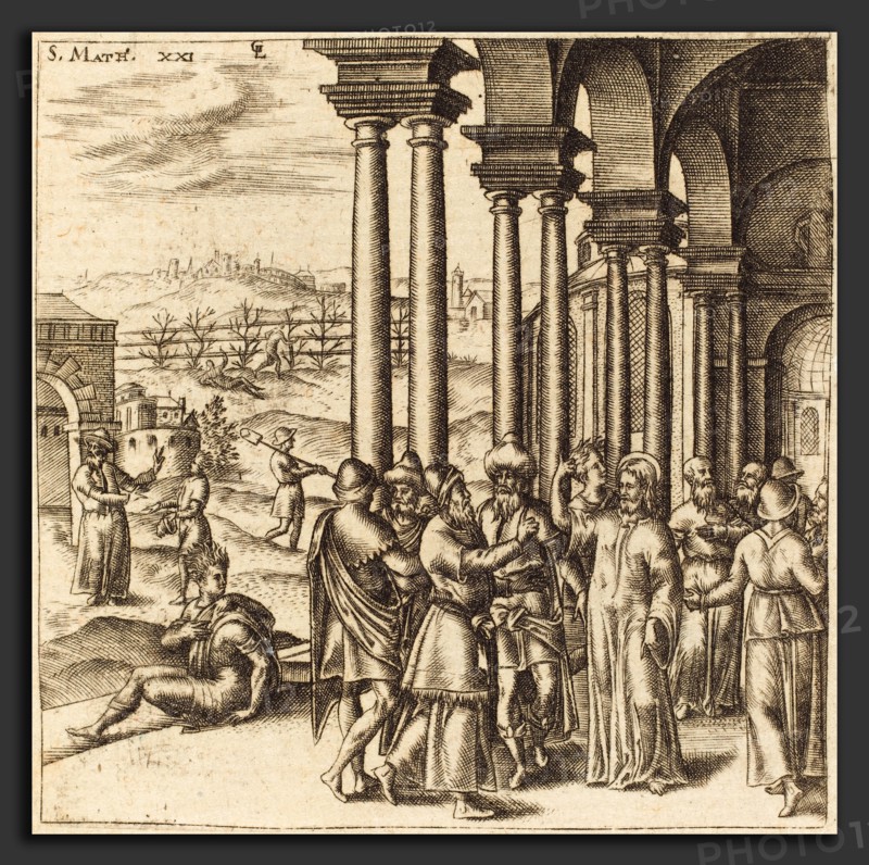 Léonard Gaultier (French, 1561 - 1641), Christ in the Temple, probably c. 1576-1580, engraving