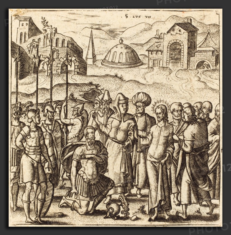 Léonard Gaultier (French, 1561 - 1641), Christ and the Centurion, probably c. 1576-1580, engraving