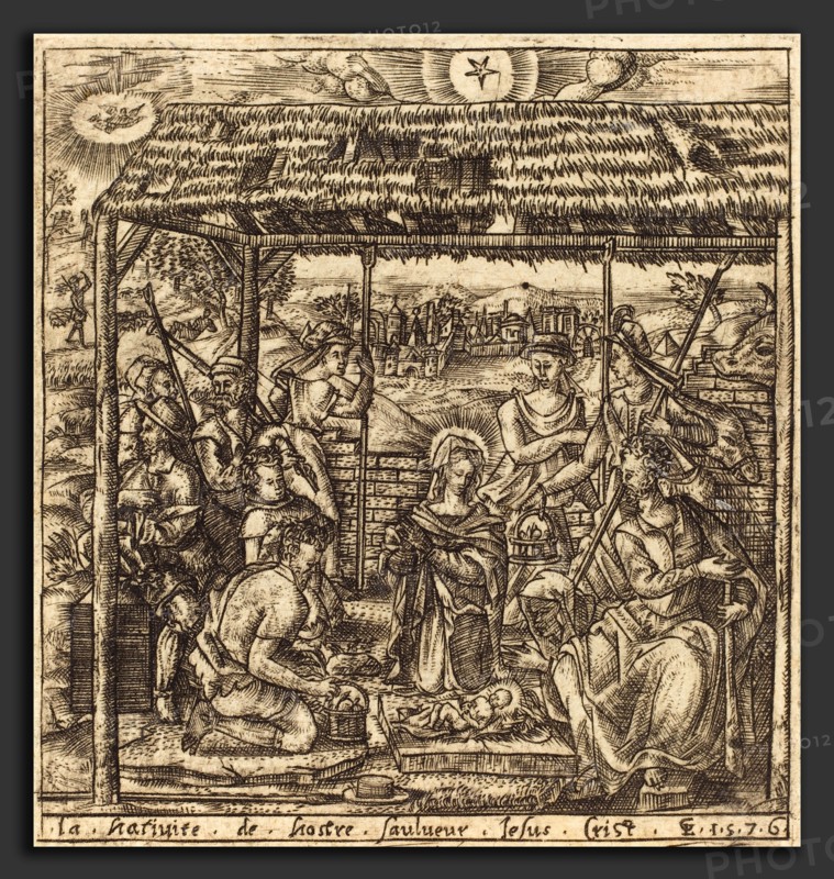 Léonard Gaultier (French, 1561 - 1641), The Adoration of the Shepherds, probably c. 1576-1580, engraving