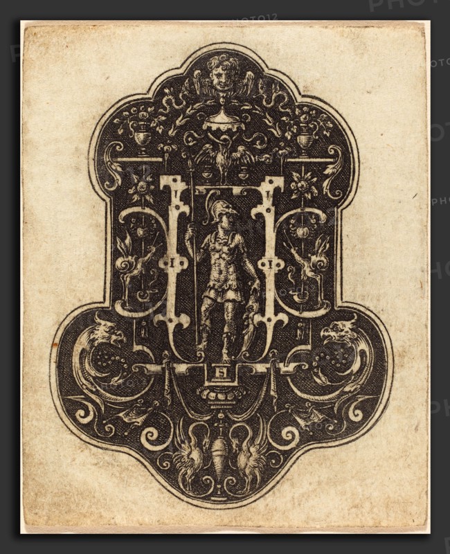 Etienne Delaune (French, 1518-1519 - 1583), Mars, engraving